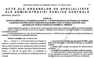 Spitalul Judeţean primeşte bani pentru pacienţii cu infarct miocardic acut